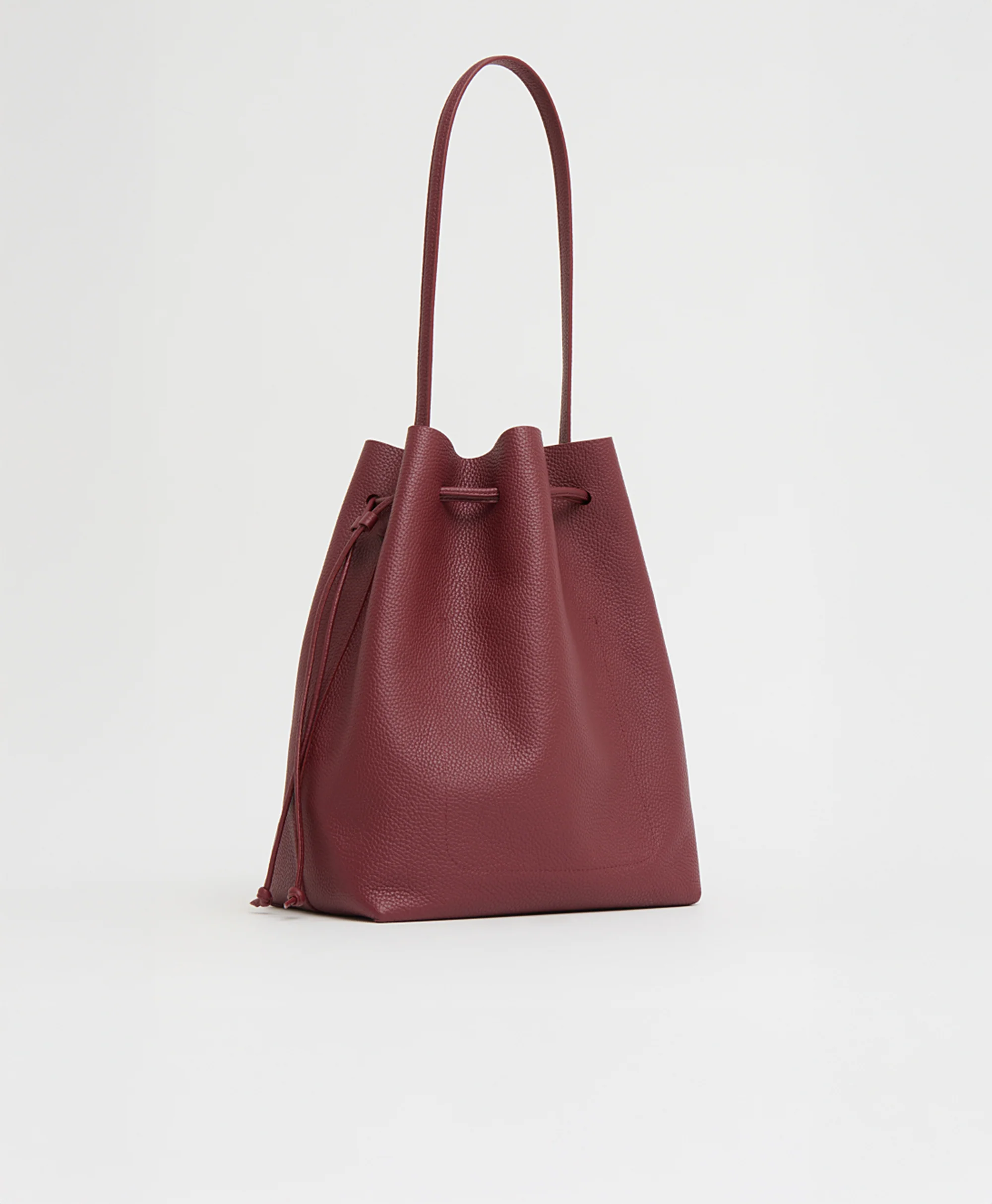 Drawstring Cabas - Oxblood - Image 2