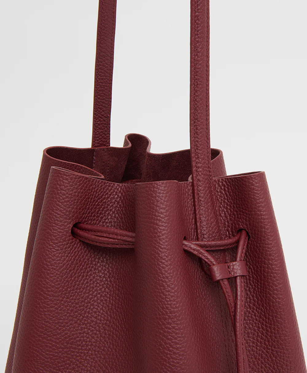 Drawstring Cabas - Oxblood - Image 4