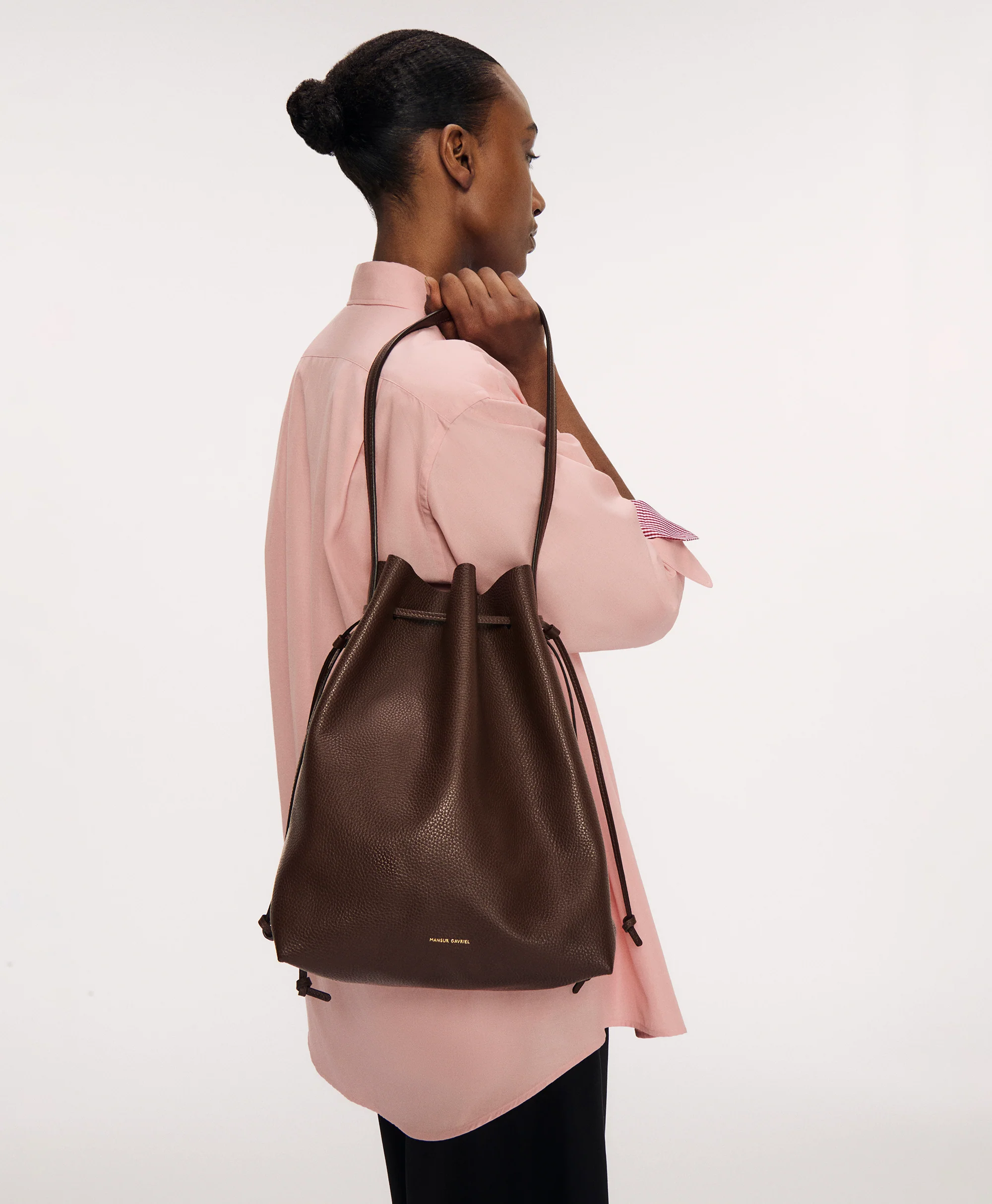 Drawstring Cabas - Oxblood - Image 6