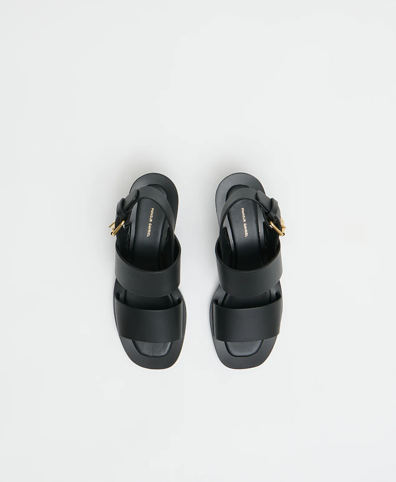 Double Strap Heeled Sandal - Black - Image 6