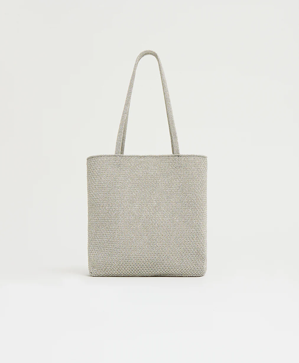 Knit Filo Tote - Silver Knit