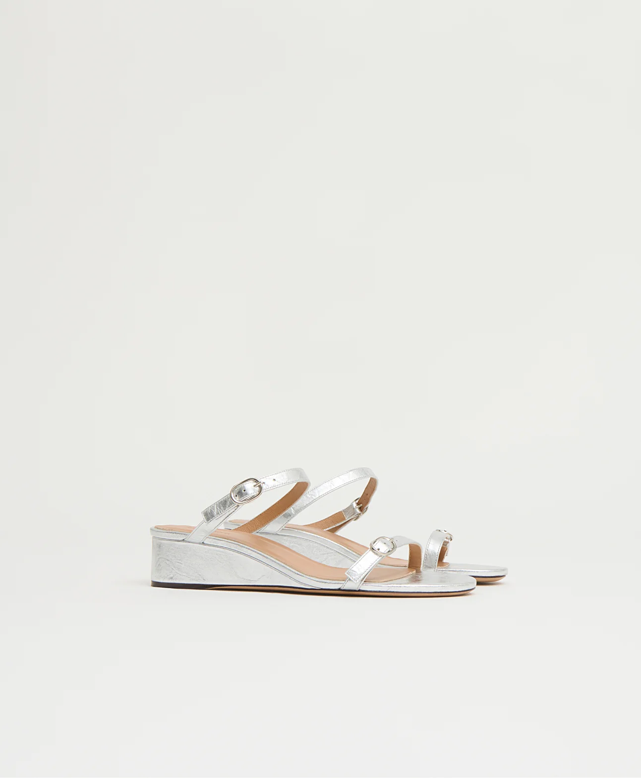 Zeppa Sandal - Crinkled Silver - Image 3