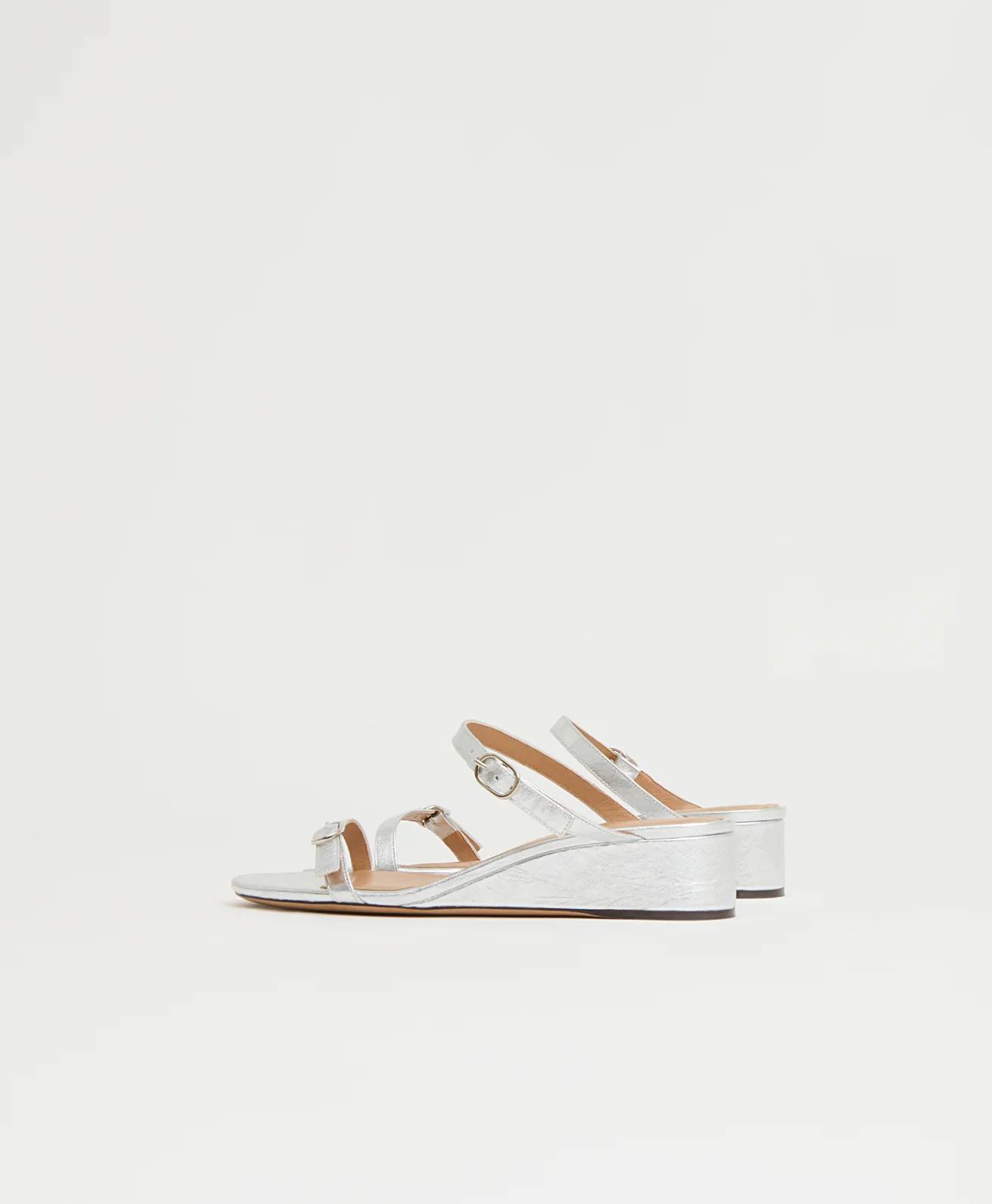 Zeppa Sandal - Crinkled Silver - Image 4